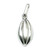 Handcrafted Polished Sterling Silver Pendant 'Cocoa Bean'