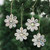 Eco-Friendly Flower Ornaments Set of 4 'Floral Holiday'