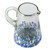 Hand Blown Glass Pitcher with Blue and White from Mexico 'Blown Azure'