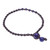 Blue Lapis Lazuli Beaded Macrame Ankle with Beaded Closure 'Thai Beach Chic in Blue'