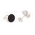 Round Black Onyx and Sterling Silver Stud Earrings 'Midnight Soiree'