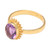 Oval Amethyst Cocktail Ring in 18K Gold Plating 'Purple Brilliance'