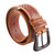 Tooled Men's Leather Belt 'Crosscheck'