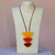 Artisan Crafted Fused Glass Necklace 'Sunset Reflection'