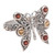 Garnet and Citrine Cocktail Ring 'Pretty Butterfly in Red'