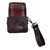 Artisan Crafted Brown Leather Earbud Case Holder from Peru 'Sacred Audio'