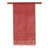 100 Silk Red Scarf with Fringe Hand-woven in India 'Crimson Love'