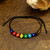 Multicolored Beaded Wristband Bracelet Handcrafted in Mexico 'Floral Rainbow'