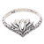 Balinese Sterling Silver Band Ring with Lotus Flower Motif 'Lotus Queen'