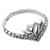 Balinese Sterling Silver Band Ring with Lotus Flower Motif 'Lotus Queen'