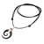 Spiral Horn Garnet and Sterling Silver Pendant Necklace 'Midnight Halloween'