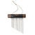 Handmade Sun Motif Bamboo and Aluminum Wind Chimes in Black 'In Tune with The Times'