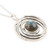 Sterling Silver Pendant Necklace with Natural Labradorite 'Modern Shield'