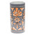 Handcrafted Floral Ceramic Vase in Grey and Orange 'Grey Salon'