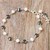 Cultured Pearl and Hematite Beaded Bracelet with Cross Charm 'Energy Blessing'