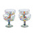 Set of 4 Colorful Handblown Cocktail Glasses from Mexico 'Chromatic Celebration'