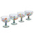 Set of 4 Colorful Handblown Cocktail Glasses from Mexico 'Chromatic Celebration'