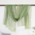 Spring Green Linen Shawl Embellished with Acrylic Beads 'Spring Sparks'