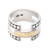 Band Ring with A Hammered Finish 18k Gold-Plated Accent 'Armadillo Glam'