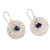 Modern Sterling Silver and Lapis Lazuli Dangle Earrings 'Sea Reflections'