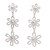 Sterling Silver Dangle Earrings with Floral Details 'Floral Rain'