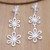 Sterling Silver Dangle Earrings with Floral Details 'Floral Rain'