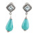 1-Carat Blue Topaz and Agate Dangle Earrings from India 'Royal Loyalty'
