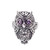 Amethyst and Sterling Silver Owl Cocktail Ring from Bali 'Purple Baby Owl'