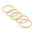 High-Polished 18k Gold-Plated Stacking Band Rings Set of 5 'Glorious Five'