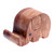 Hand-Carved Elephant-Themed Raintree Wood Phone Holder 'Helpful Trunk'