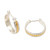 18k Gold-Accented Sterling Silver Hoop Earrings from Bali 'Golden Bubbles'