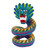 Hand-Painted Wood Alebrije Quetzalcoatl Serpent Figurine 'Majestic Quetzalcoatl'