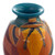 Ceramic Decorative Vase with Hand-Painted Andean Motifs 'Andean Braids in Blue'
