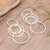 Polished 925 Silver Hoop Earrings with Interlinked Rings 'Interlinked Glamor'