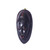 Hand-Painted Dark Black and Brown African Sese Wood Mask 'Awurade Kasa'