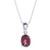 Natural One-Carat Oval Garnet Stone Pendant Necklace 'Perseverant Soul'