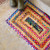 Colorful Cotton and Jute Doormat from India 'Chindi Welcome'