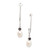 White Cultured Pearl and Faceted Amethyst Dangle Earrings 'The Wise Pearls'