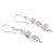 Modern Sterling Silver Rainbow Moonstone Dangle Earrings 'Swirling Mistiness'