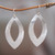 Matte-Finished Sterling Silver Dangle Earrings from Bali 'Matte Nature'
