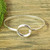 Modern Sterling Silver Circle Bracelet from Taxco 'Everlasting Embrace'