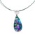 Mexican Summer Greenery Dichroic Art Glass Jewelry Set 'Luminous Summer'