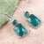 Green Onyx and Sterling Silver Dangle Earrings 'Day Party in Green'