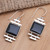 Hand Crafted Sterling Silver and Onyx Dangle Earrings 'My Shadow'