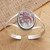 Sterling Silver and Agate Cuff Bracelet from Bali 'Supernatural Charm'