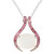 Hand Made Ruby and Moonstone Pendant Necklace 'Pink Sky'