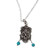 Sterling Pendant Necklace with Turquoise 'Chic Catrina'