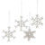 Handmade Christmas Ornaments from India Set of 4 'Silvery Snowflakes'