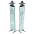Glass and Aluminum Candleholders with Fish Set of 2 'Enlightened Fish'