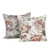 Cotton Cushion Covers with Tufted Embroidery Pair 'Garden Fantasy'